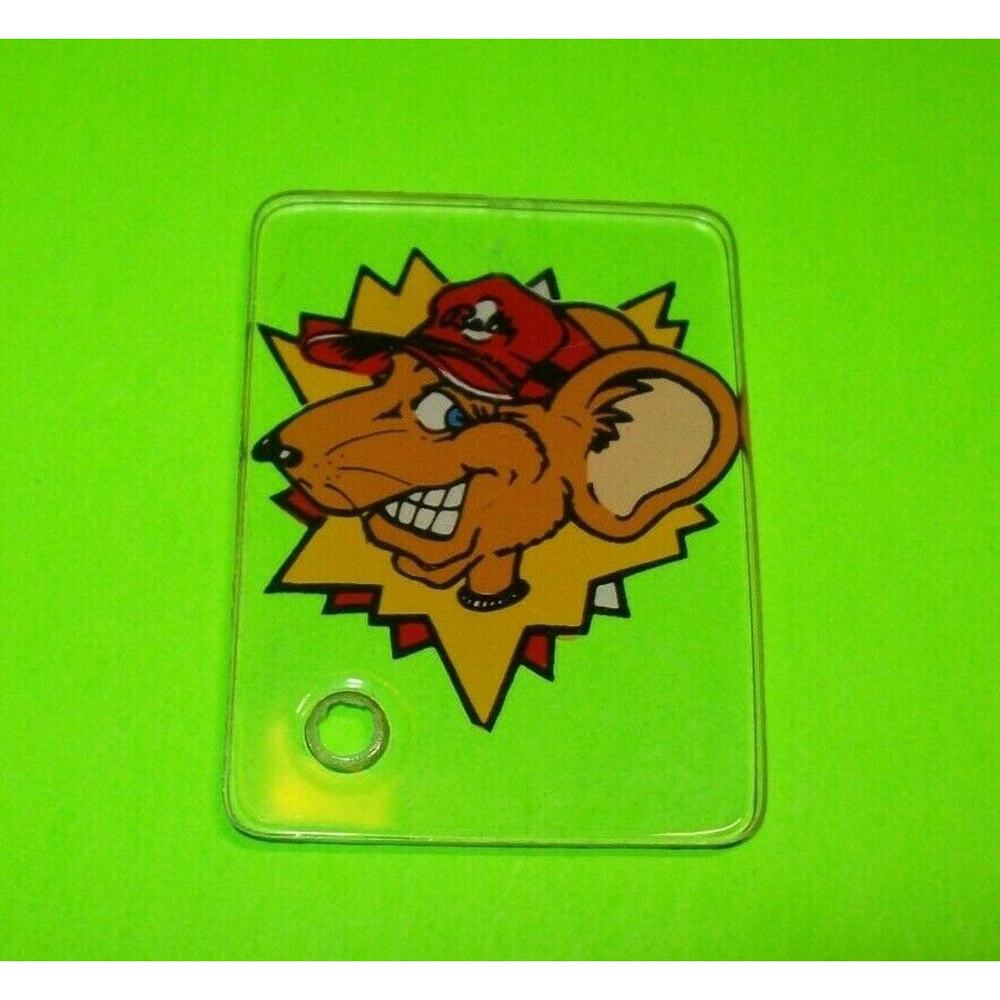 Mousin Around Pinball Machine Plastic Key Chain Retro Game Promo Mouse Red Hat